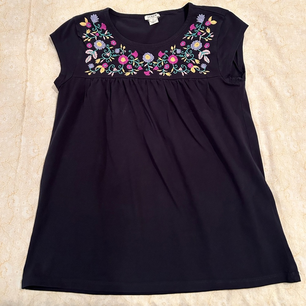 J. Crew Factory floral embroidery shirt - size XS